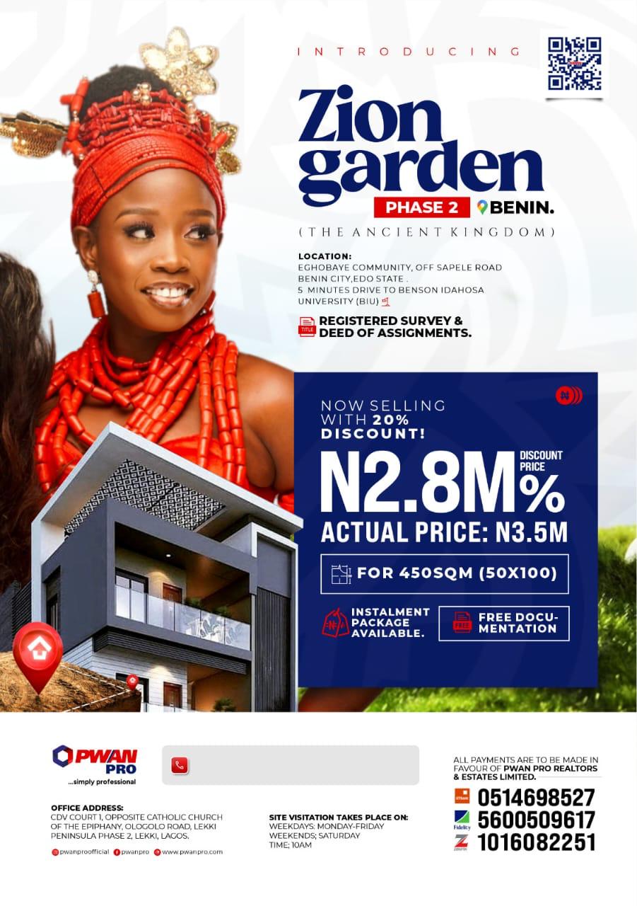 ZION GARDENS BENIN PHASE 2